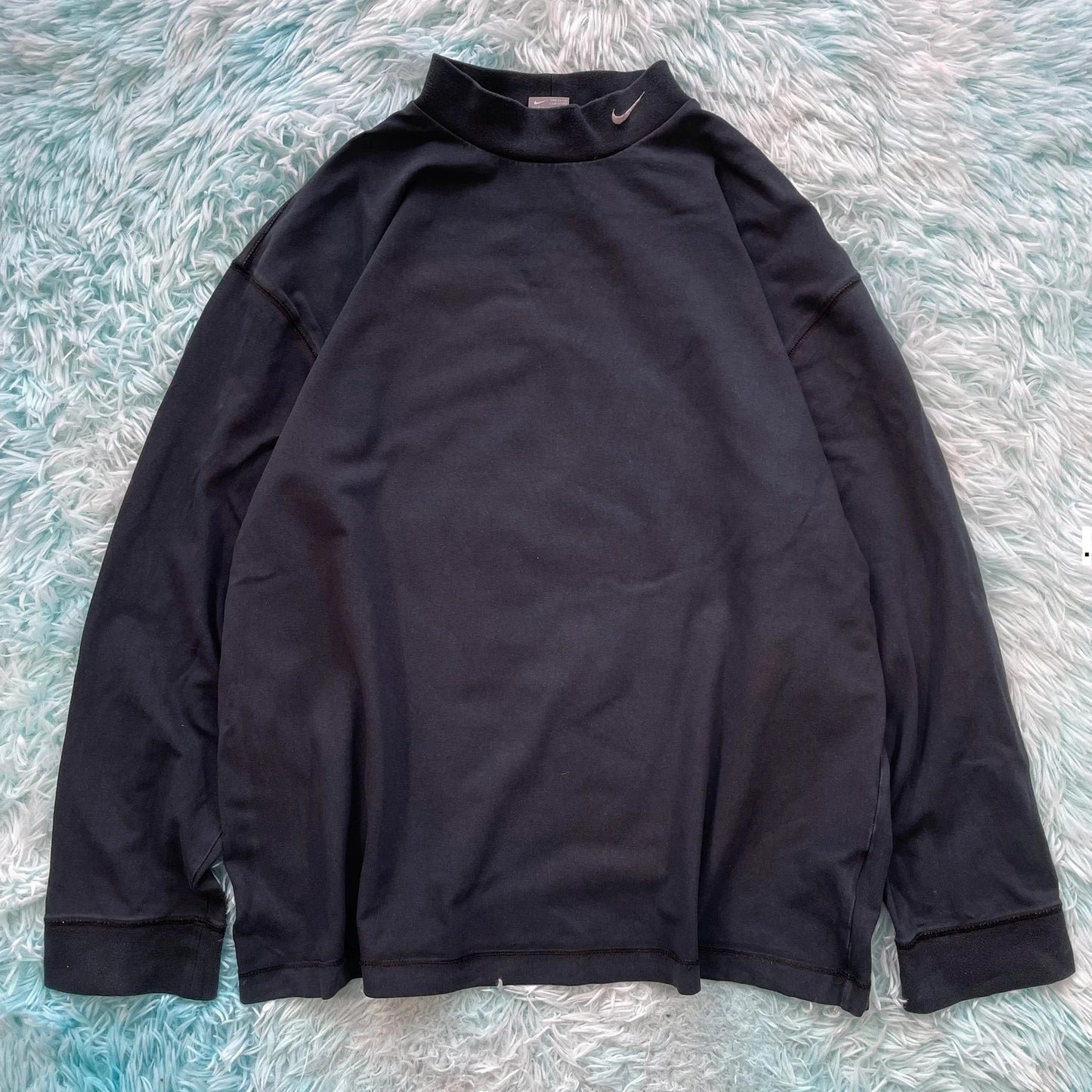 Vintage 90s Grey Nike Mock Neck Sweatshirt - XXL