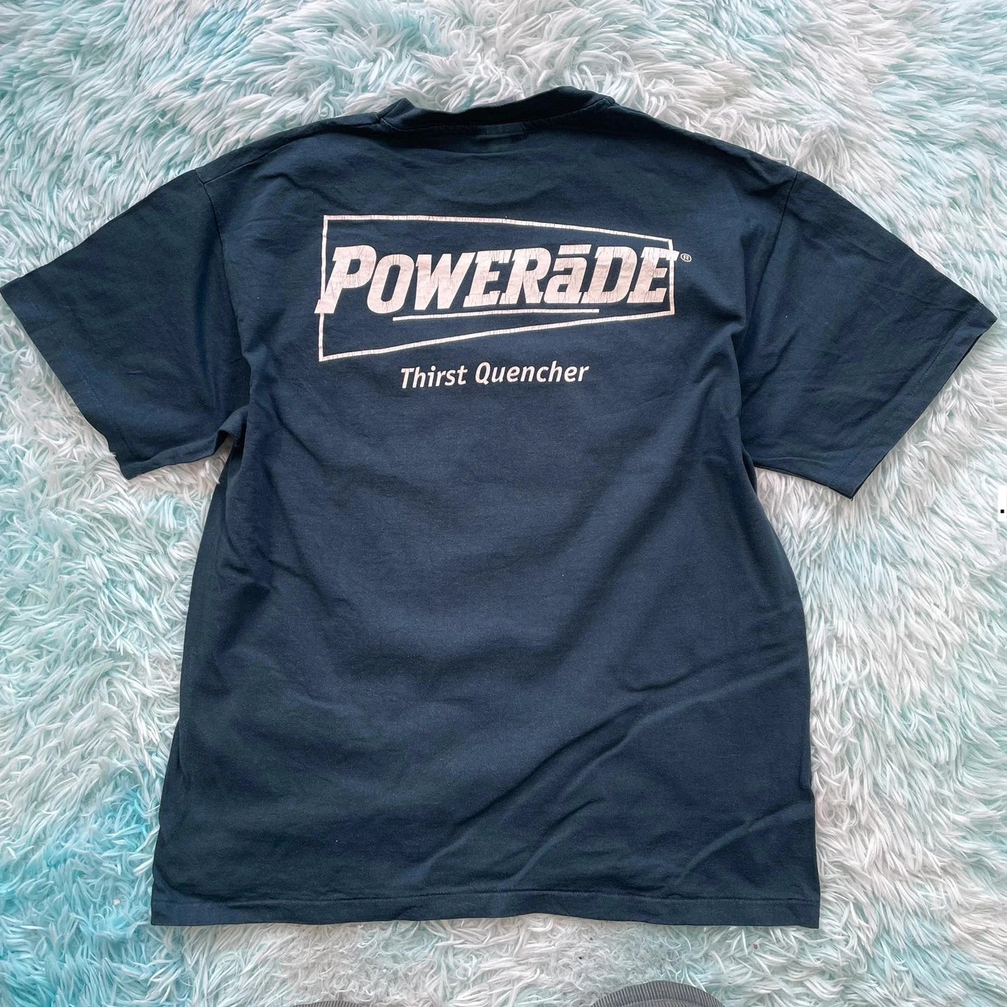 Vintage 90s Navy AT&T Powerade Graphic T Shirt - Large