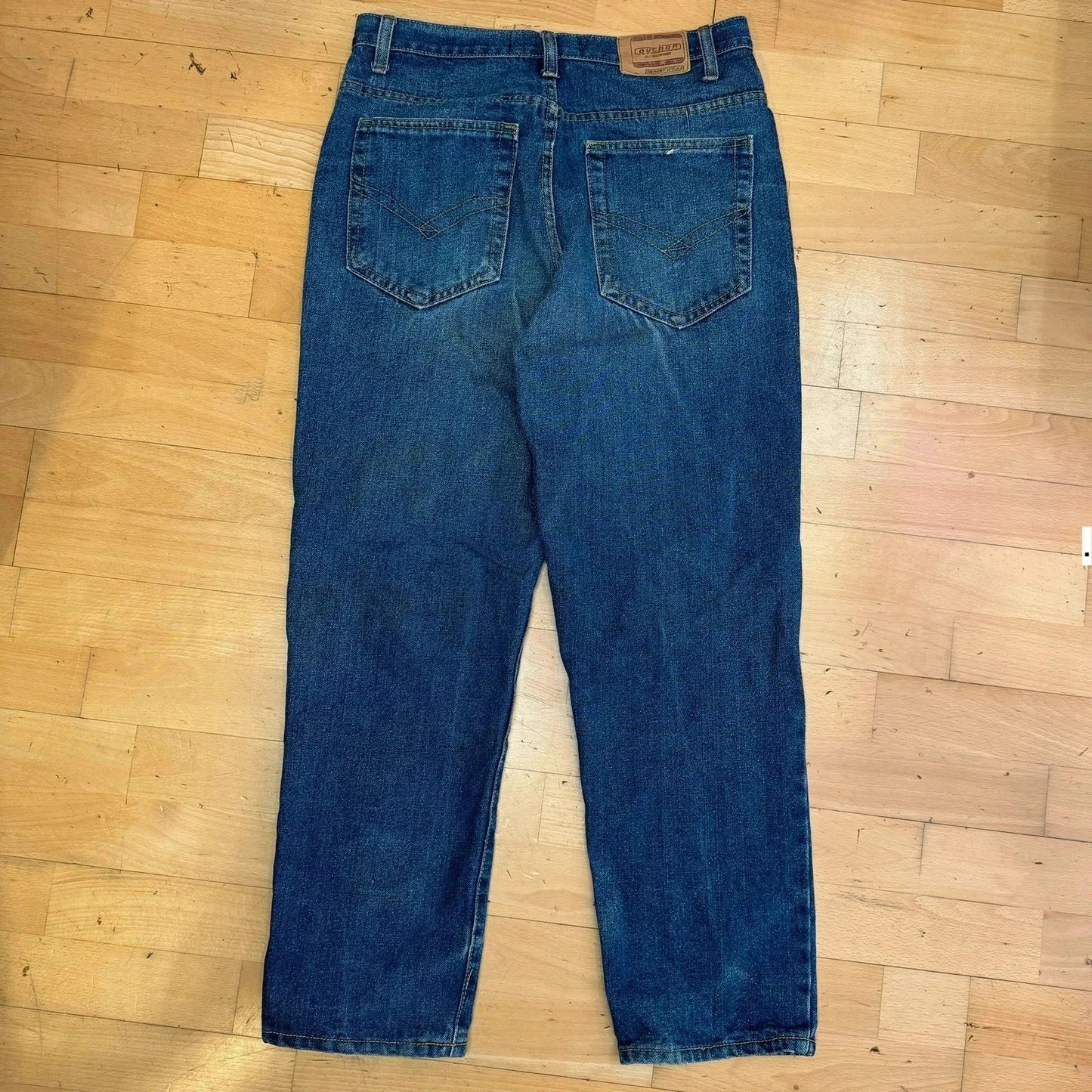 Vintage 90s Python Baggy Jeans Straight Leg - 34W 29L