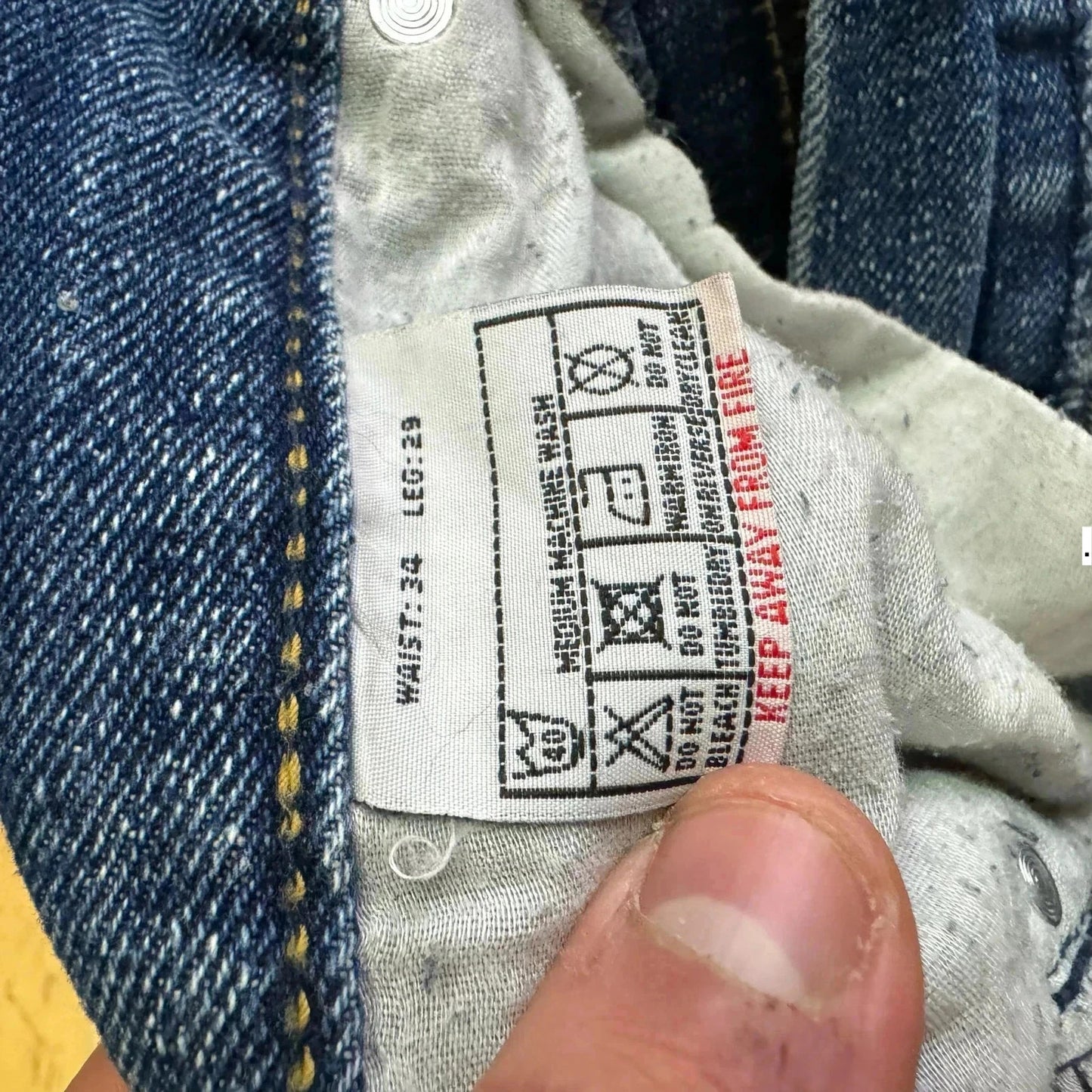 Vintage 90s Python Baggy Jeans Straight Leg - 34W 29L