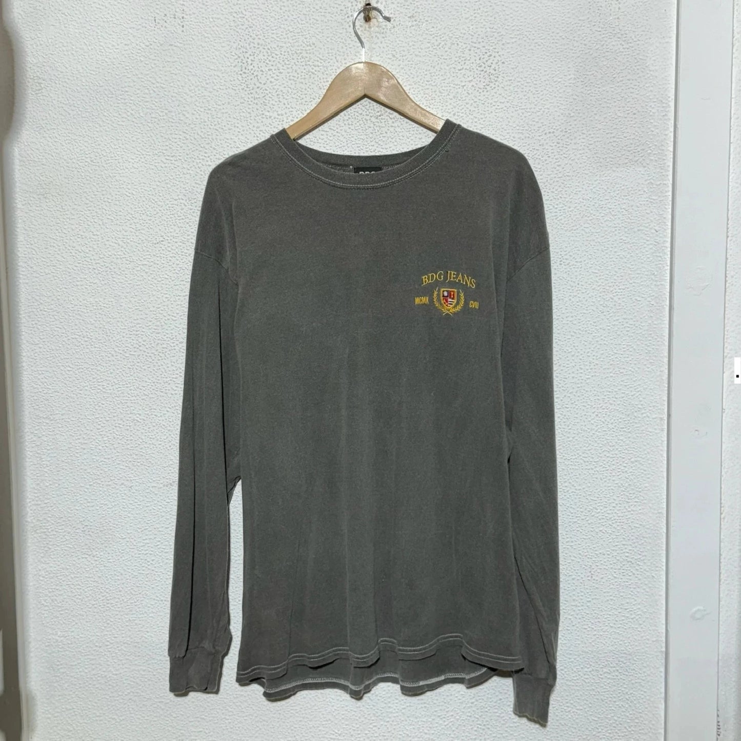 Grey BDG Jeans Long Sleeve T Shirt Urban Outfitters - Medium