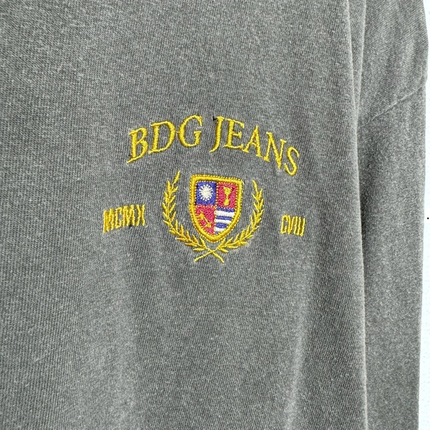 Grey BDG Jeans Long Sleeve T Shirt Urban Outfitters - Medium
