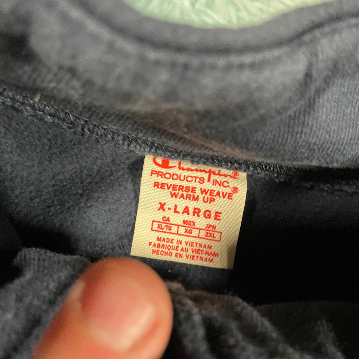 Black Champion 1/4 Zip Sweatshirt - XL