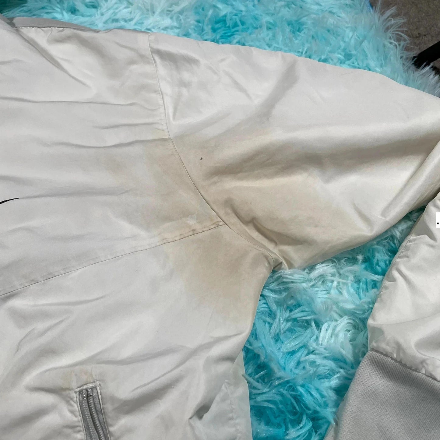 Vintage 00s Y2K White Nike Track Jacket - XL