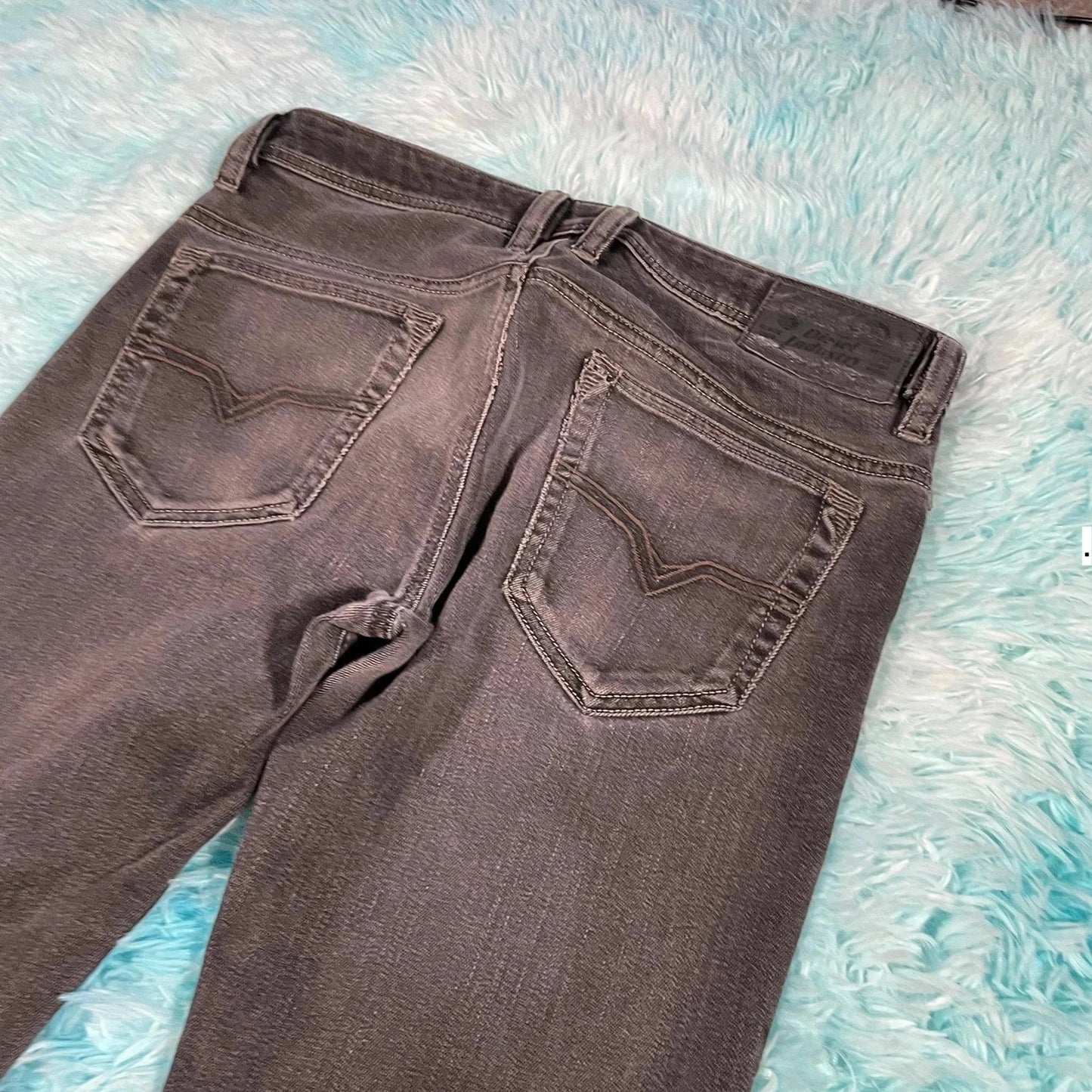 Dark Grey Diesel Jeans Safado Slim Straight Leg - 29W 32L