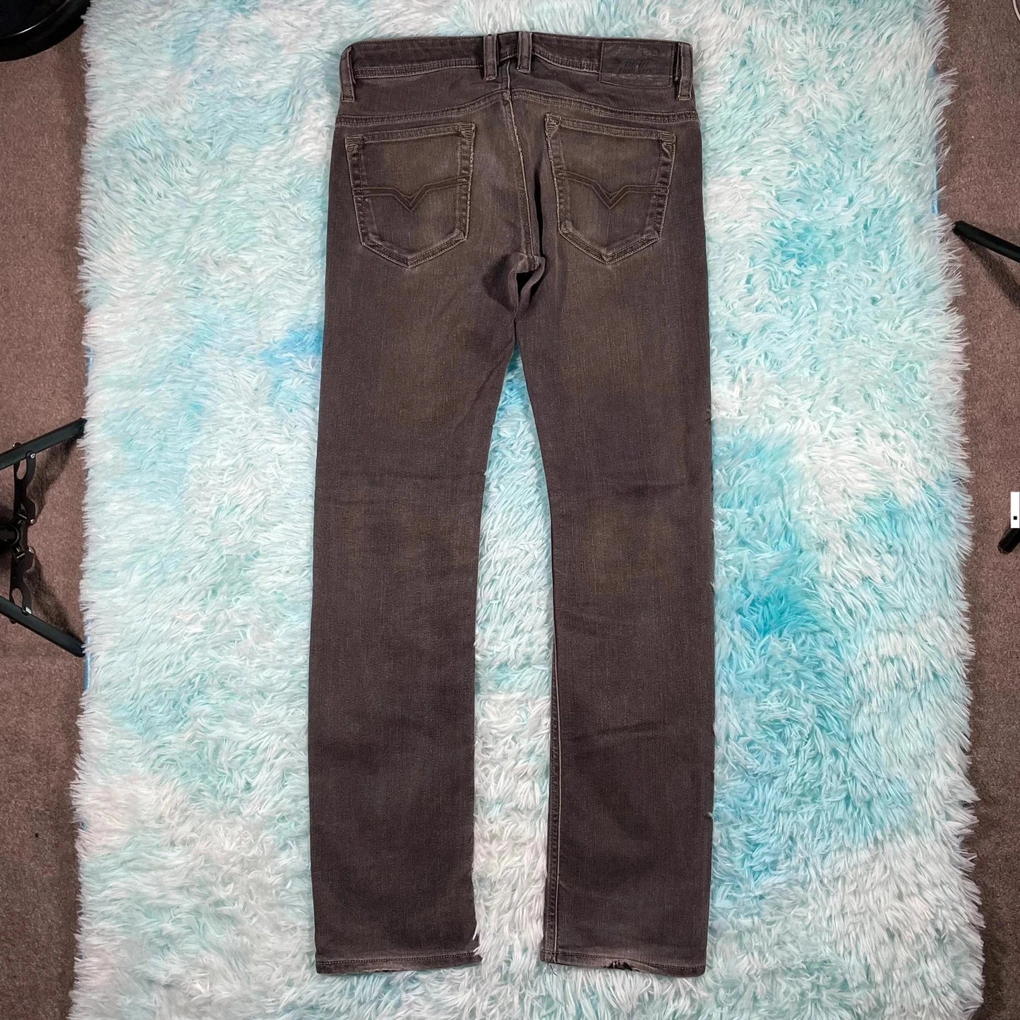 Dark Grey Diesel Jeans Safado Slim Straight Leg - 29W 32L