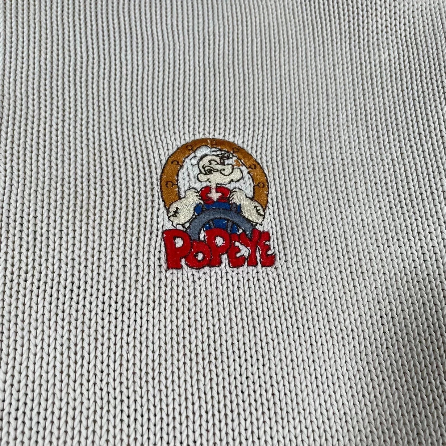 Vintage 90s Cream St Michael Knitted Jumper Popeye - XXL