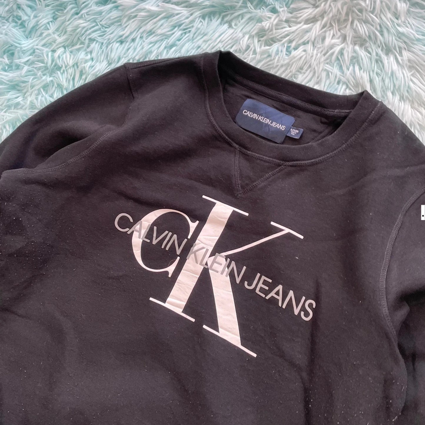 Black Calvin Klein Sweatshirt Logo - XL