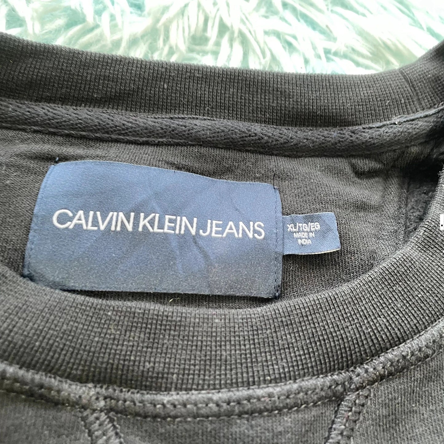 Black Calvin Klein Sweatshirt Logo - XL