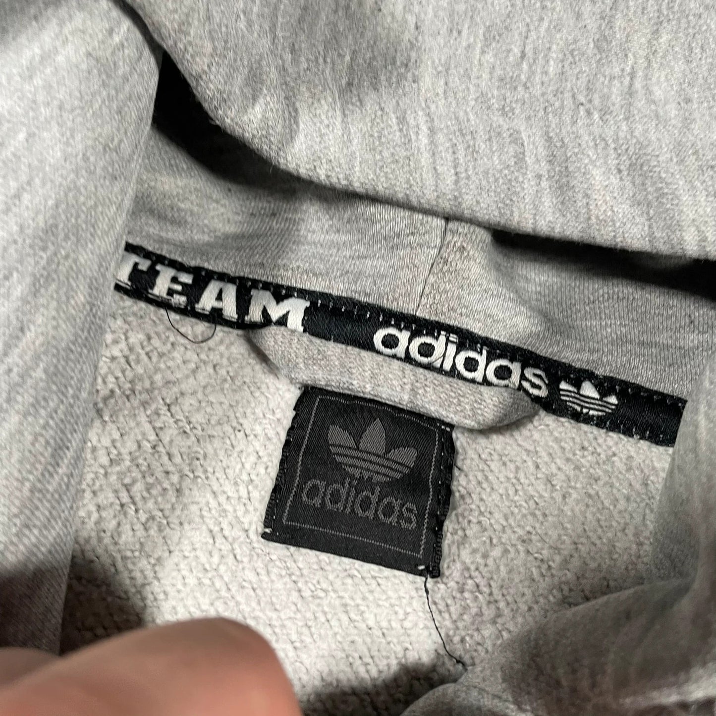 Vintage 00s Grey Adidas Hoodie Full Zip - XL