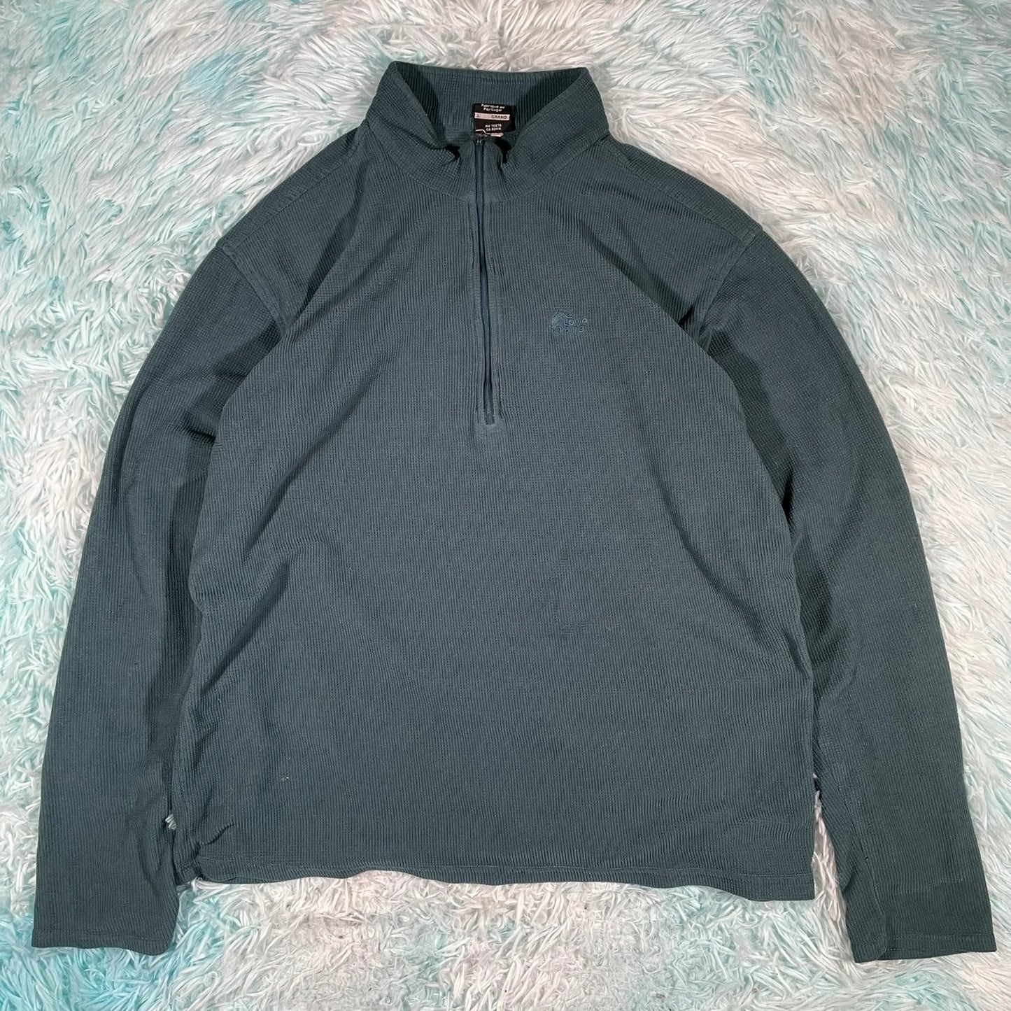 Vintage Green Lowe Alpine 1/4 Zip Fleece - Large