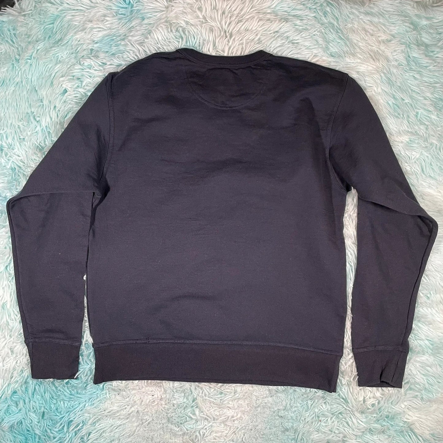 Vintage Navy Champion Spellout Sweatshirt - Medium