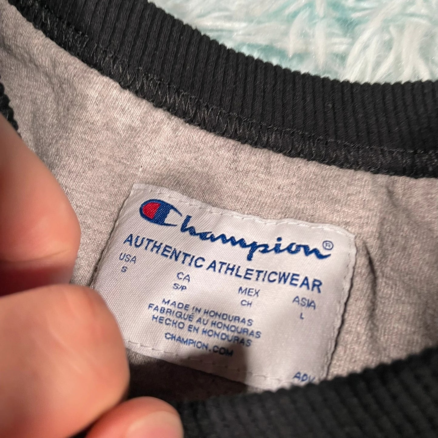 Vintage Dark Grey Champion Sweatshirt - Small