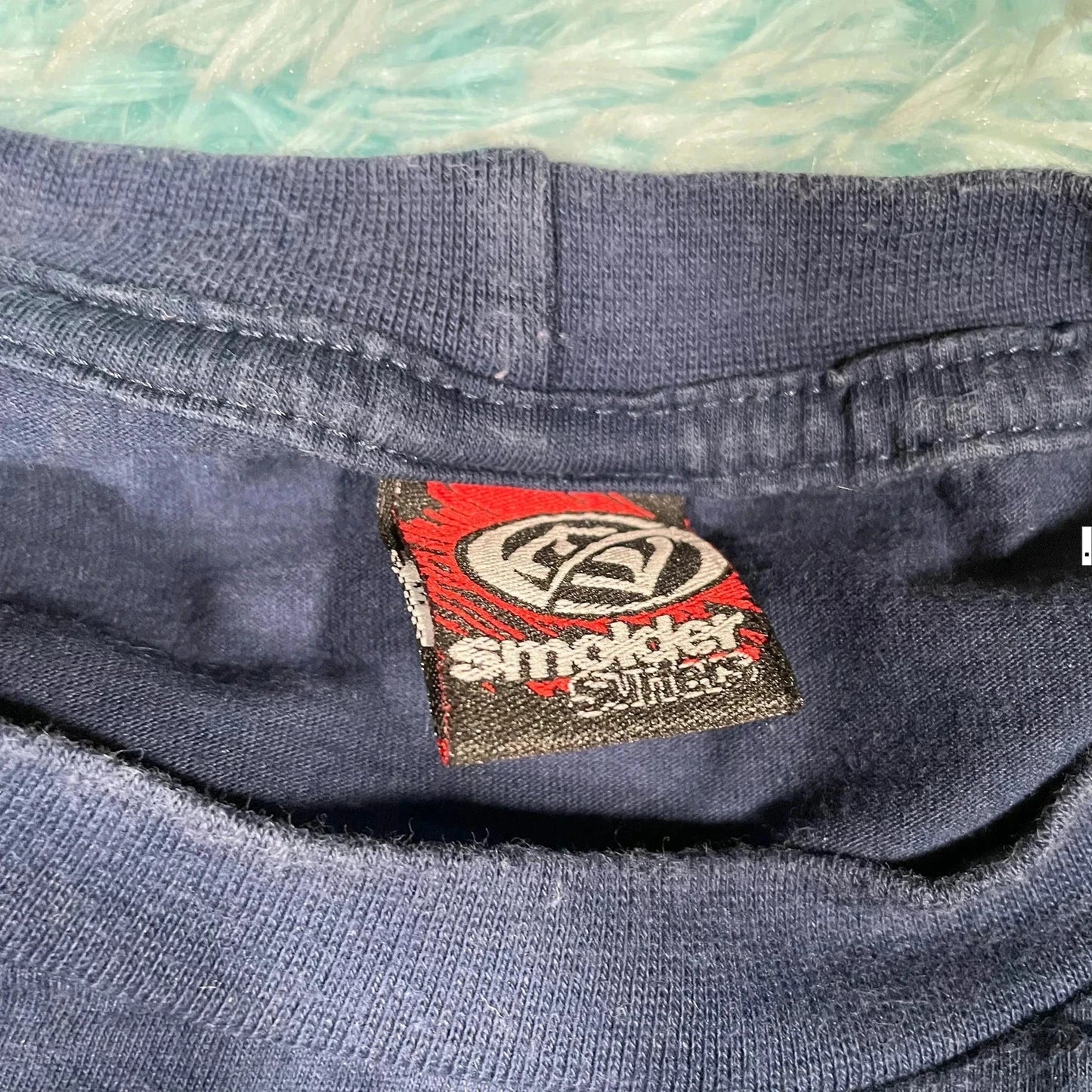 Vintage 00s Navy Smolder Surf Graphic T Shirt - Small