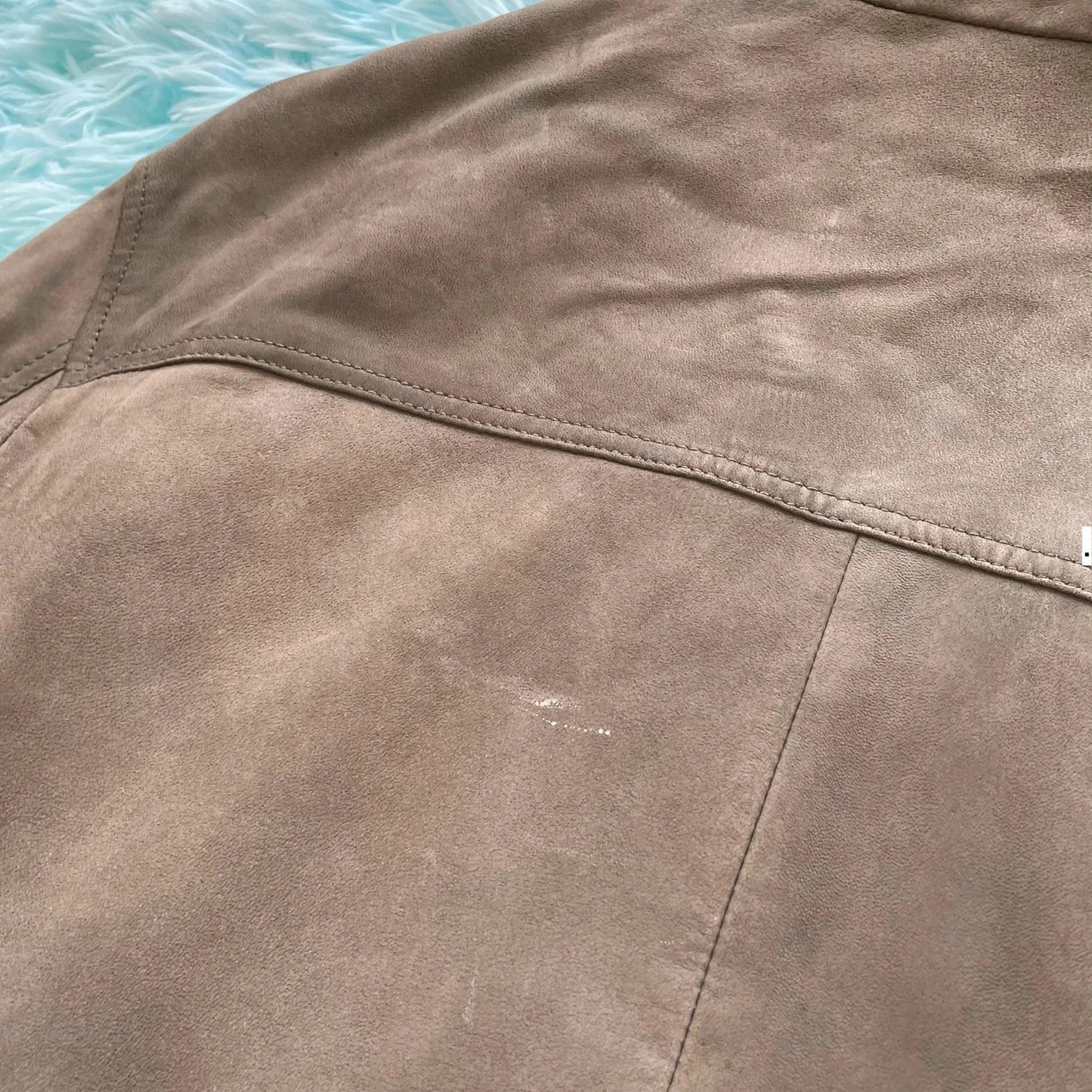 Tan Brown AllSaints Suede Leather Jacket - Medium