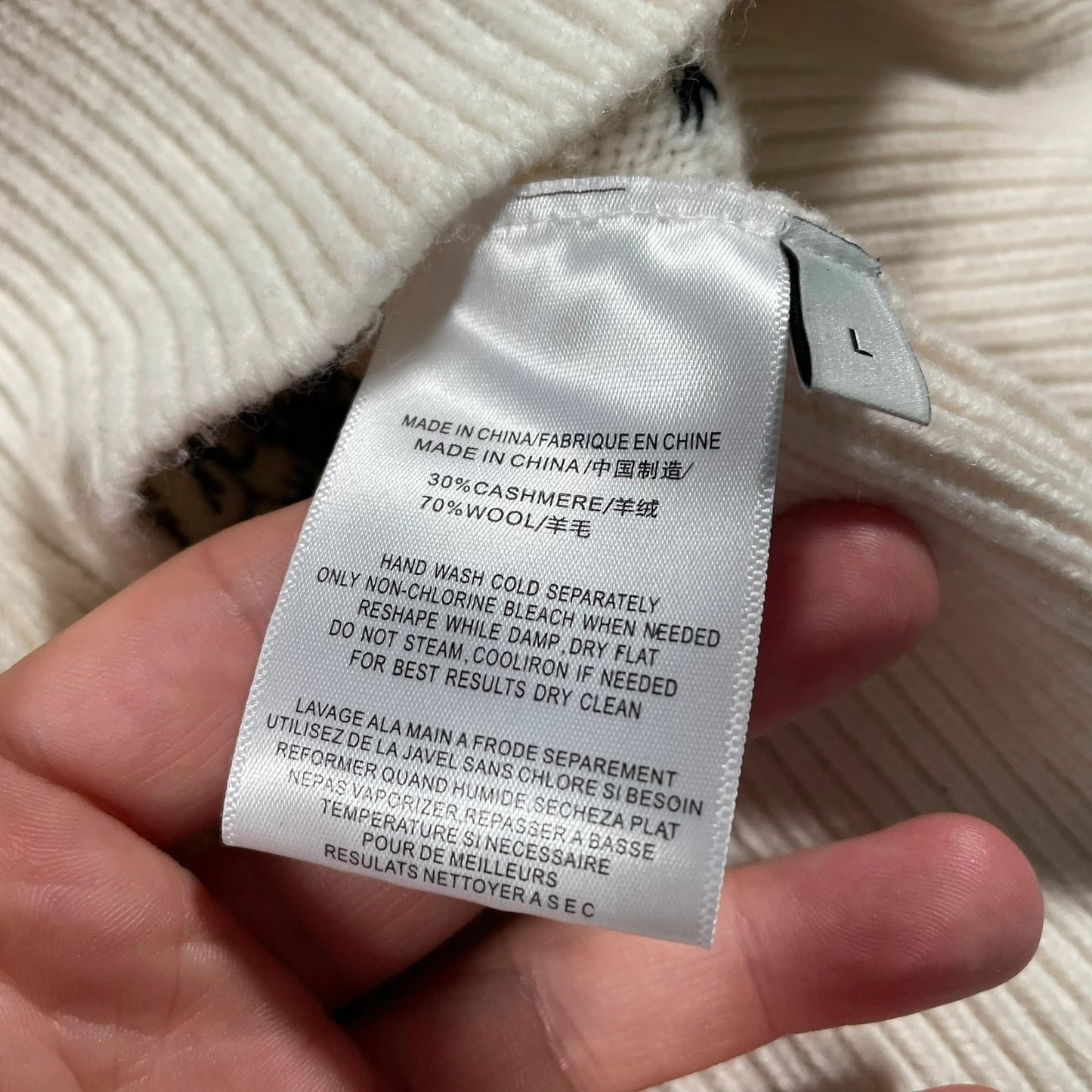 Vintage Christian Dior Alpine Knitted Jumper - Large