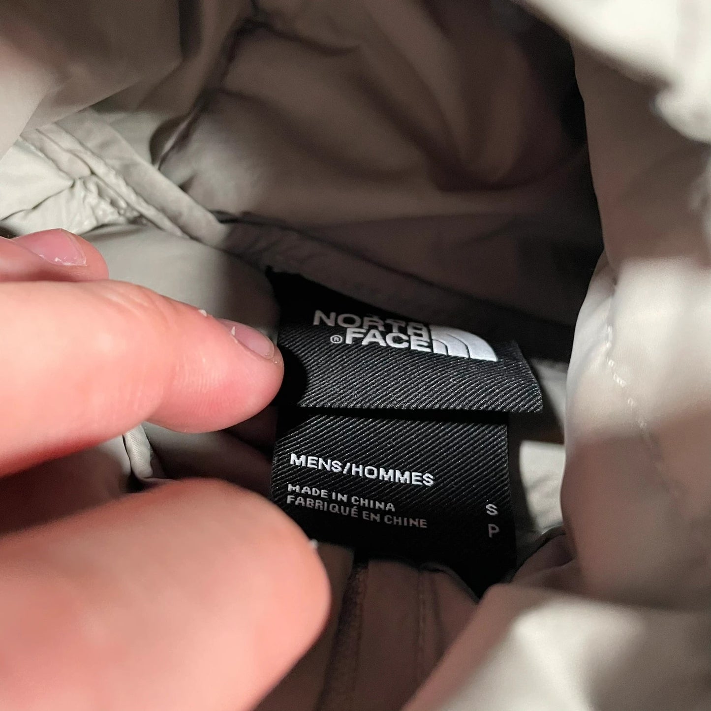 Beige The North Face Puffer Jacket 600 Down - Small