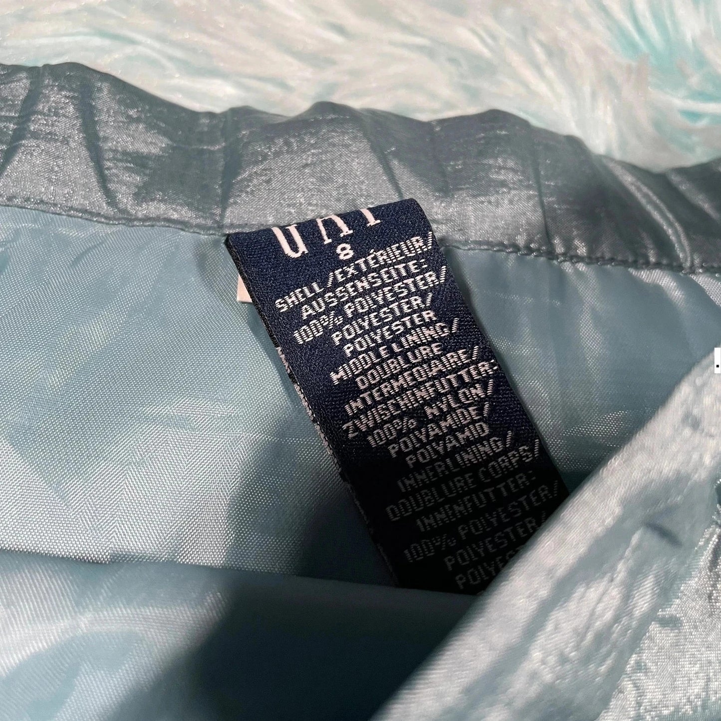 Vintage Y2K Light Blue Gap A Line Silky Dress - Size 8