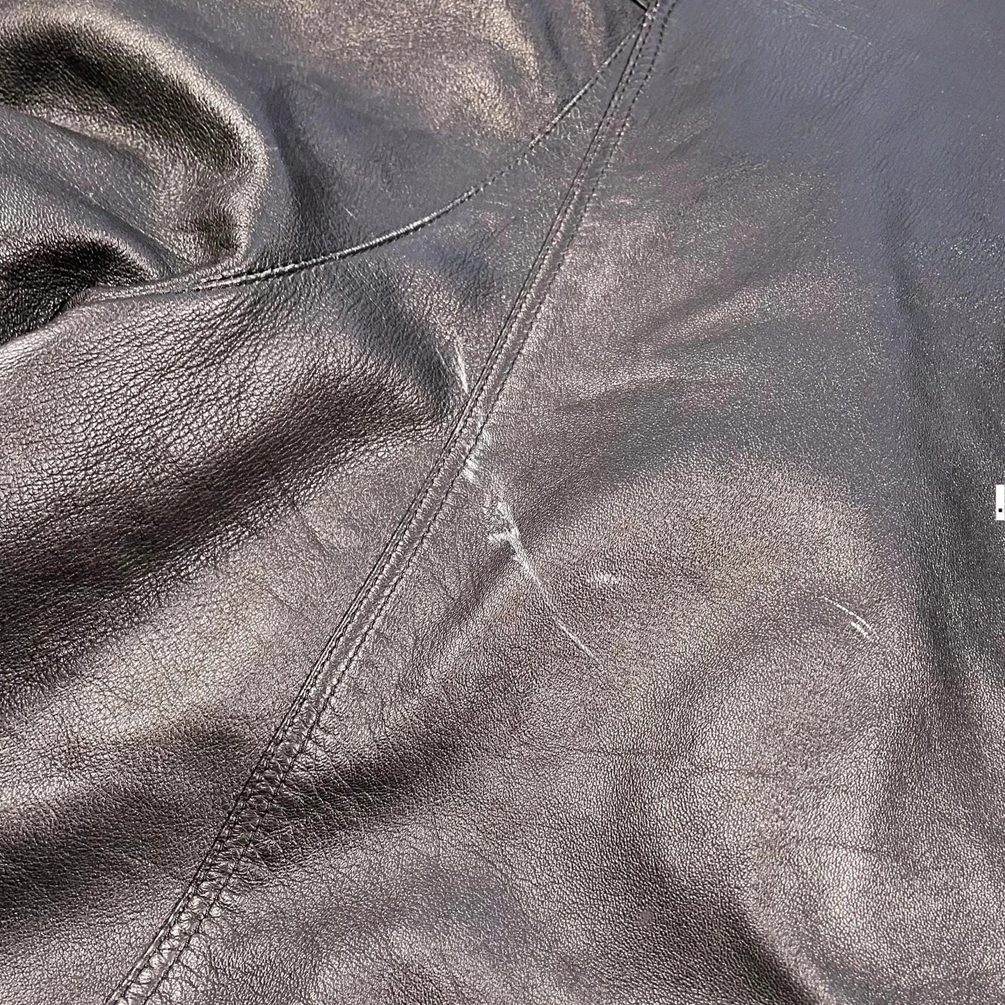 Vintage 90s Black Leather Jacket - Medium