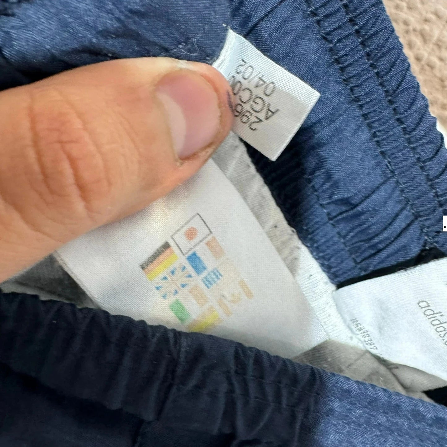 Vintage 00s Navy Adidas Tracksuit Bottoms - Small