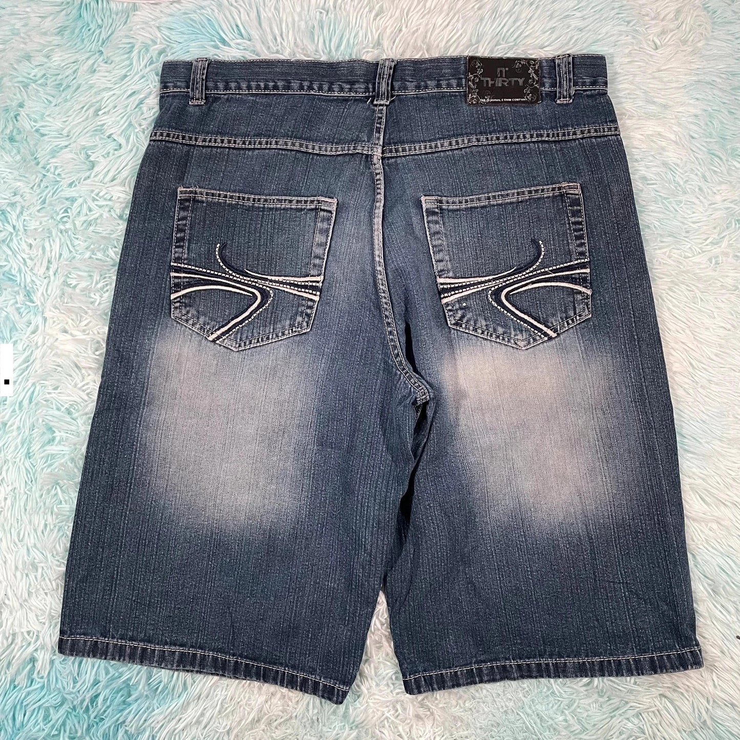 Vintage 90s Baggy Jean Short Denim Jorts - 40W