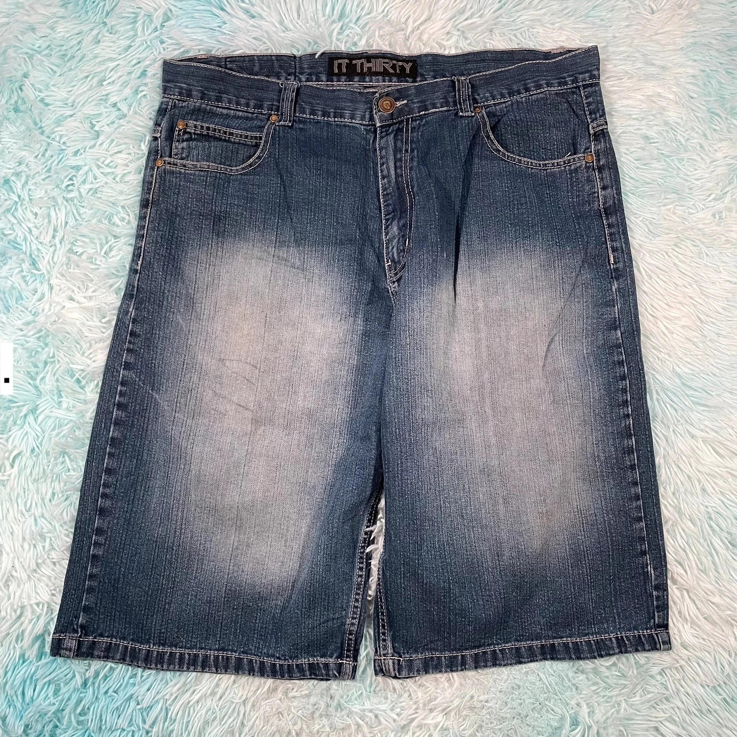 Vintage 90s Baggy Jean Short Denim Jorts - 40W