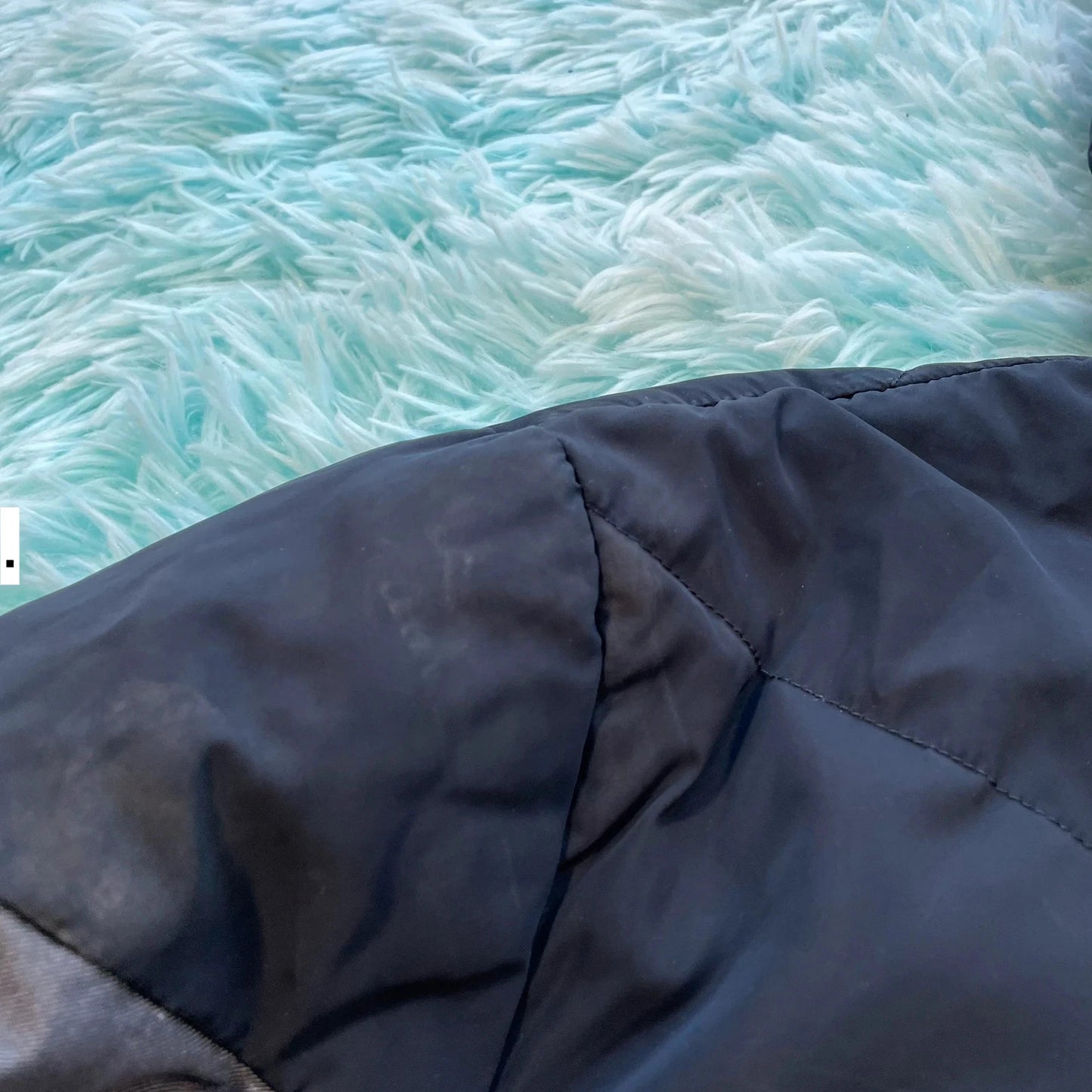 Grey & Navy Armani Jeans Down Puffer Jacket - Small