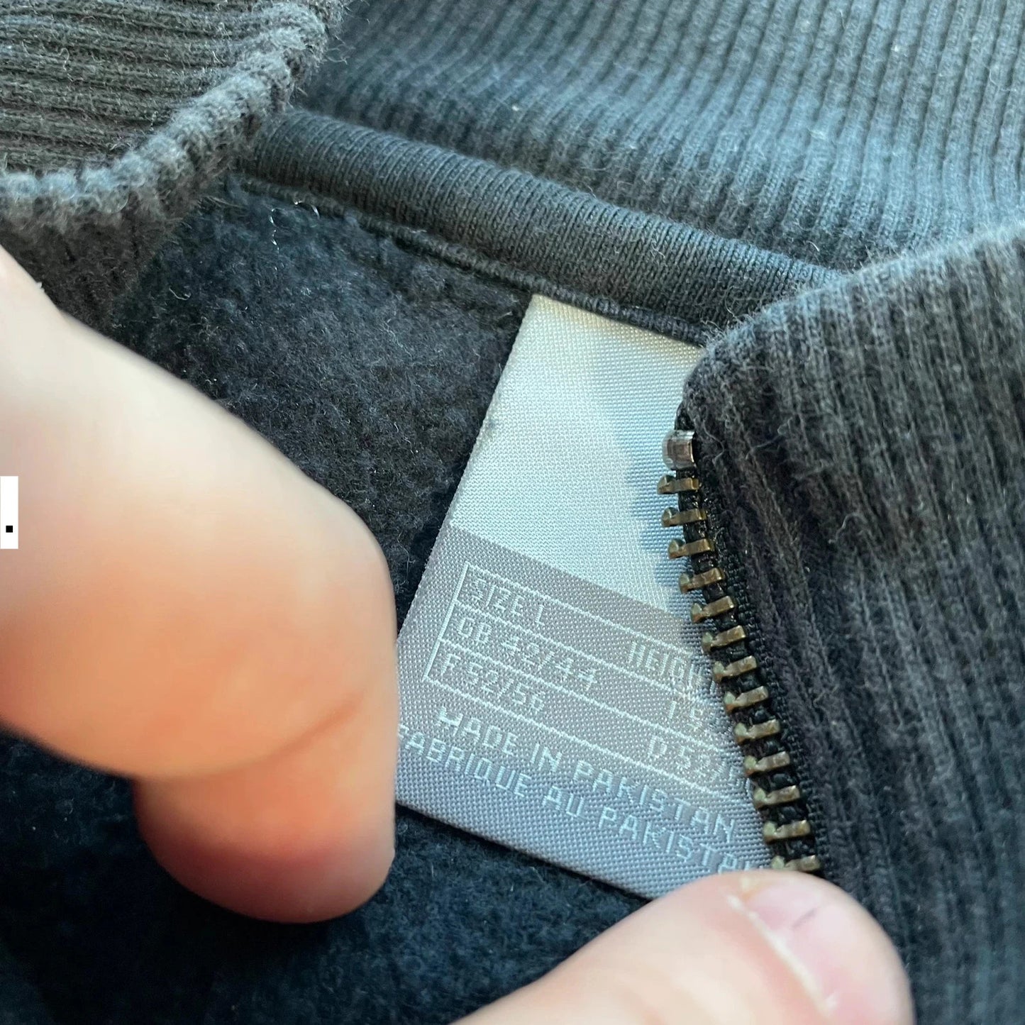 Vintage 00s Black Heavyweight Nike Fill Zip Sweatshirt - Large