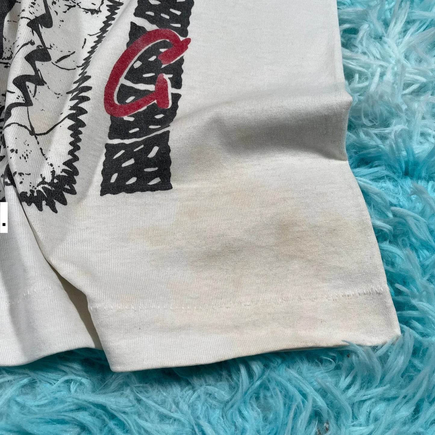 Vintage 90s White Aztec Graphic Print T Shirt - Xl