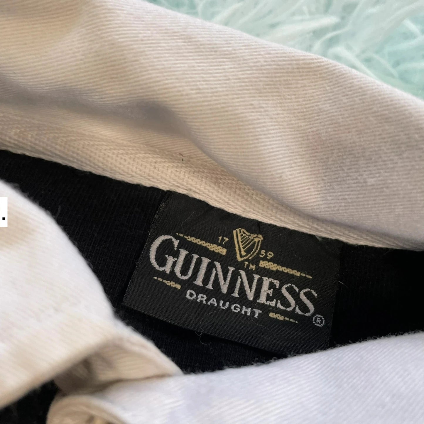 Vintage 90s Black Guinness Rugby Shirt - XL