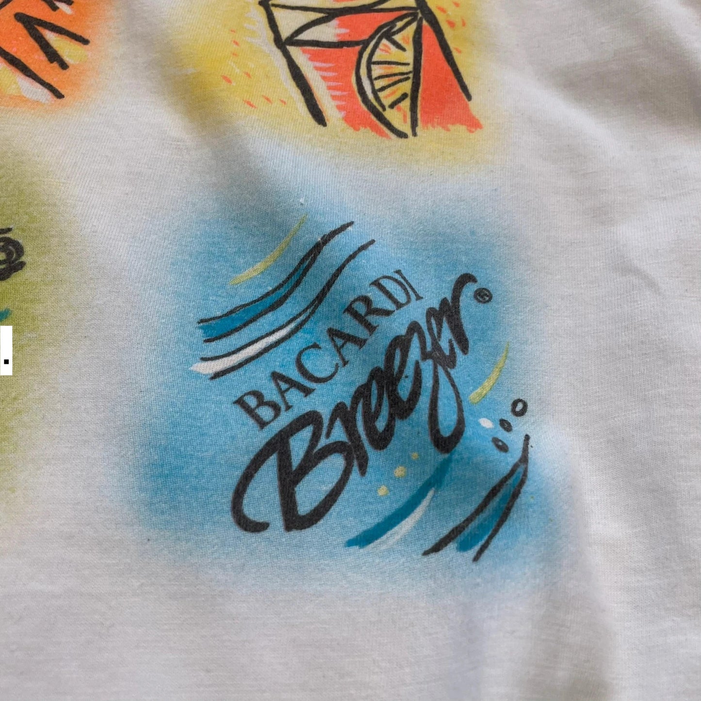 Vintage 90s White Bacardi Graphic T Shirt - XL