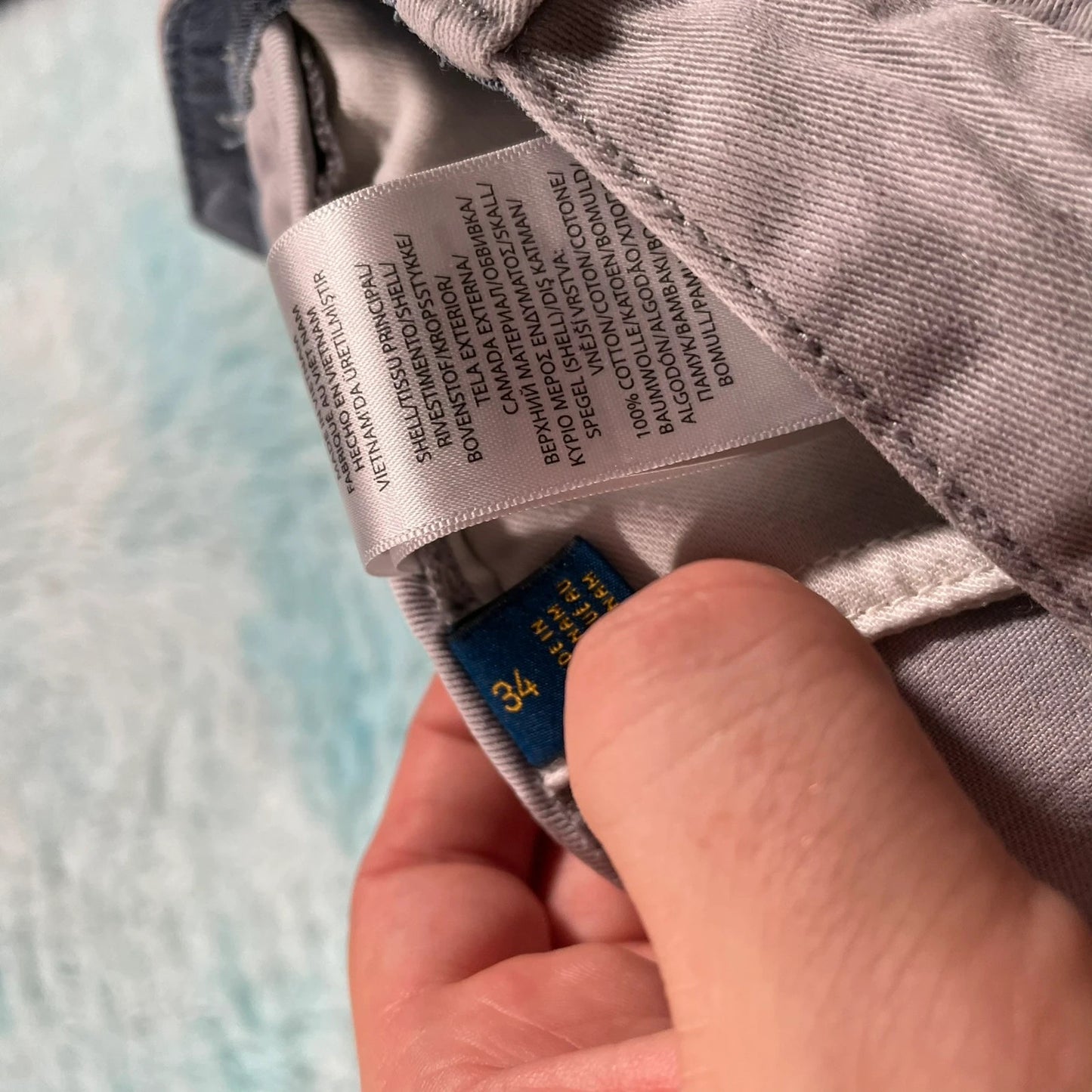 Grey Polo Ralph Lauren Chino Shorts - 34W