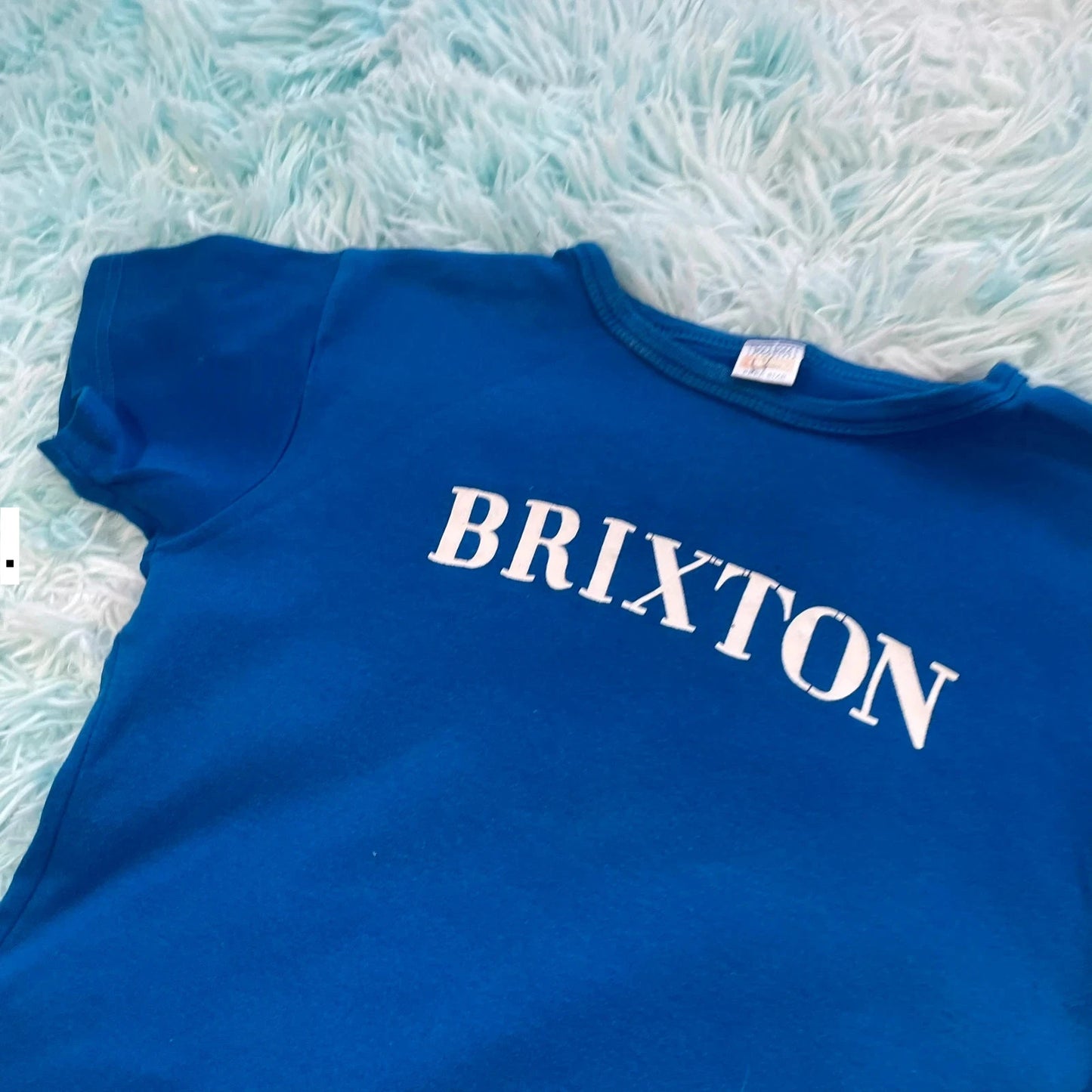 Vintage 00s Blue Brixton Baby Tee T shirt
