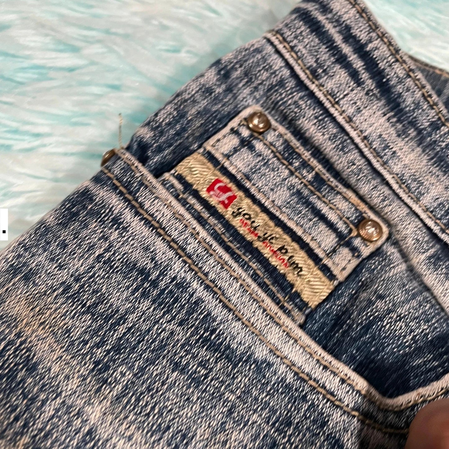 Vintage 00s Patterned Jeans Bootcut - Size 16