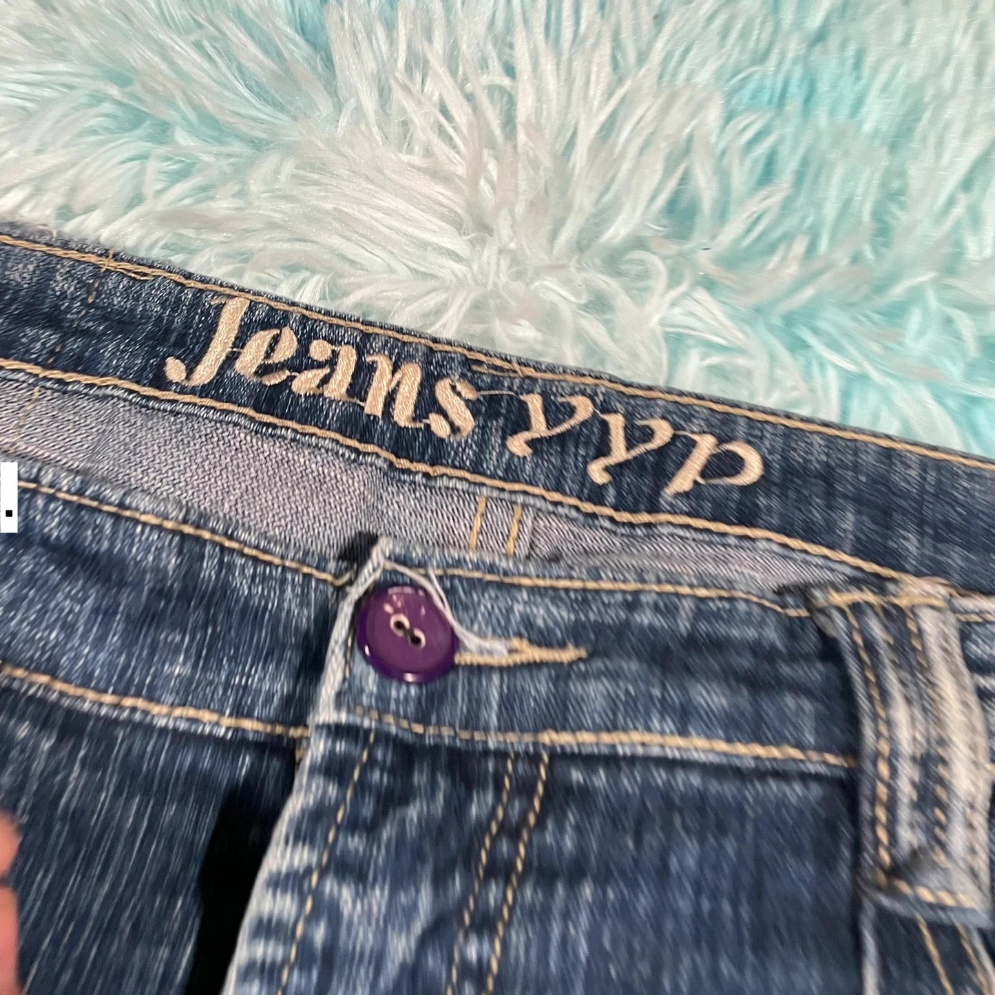 Vintage 00s Patterned Jeans Bootcut - Size 16