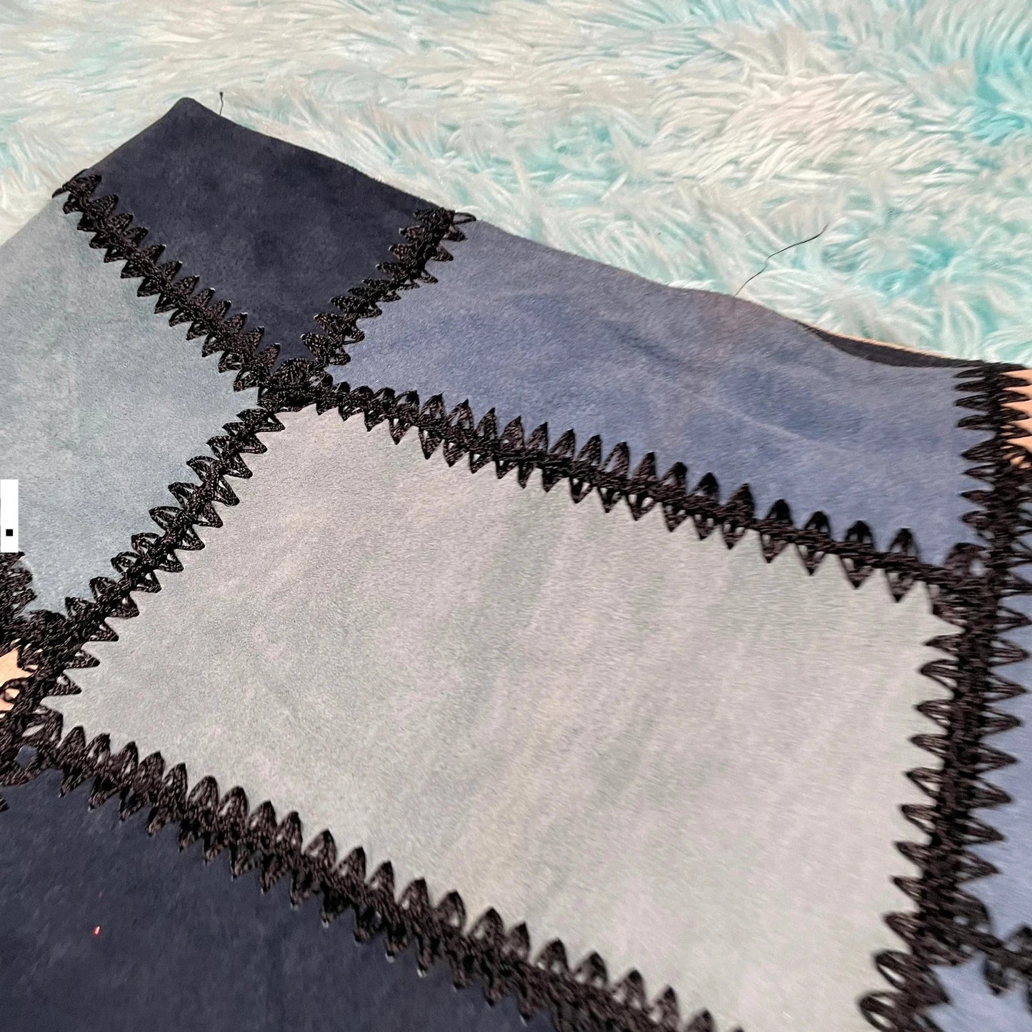 Patchwork Zara Skirt Suede Leather - Large