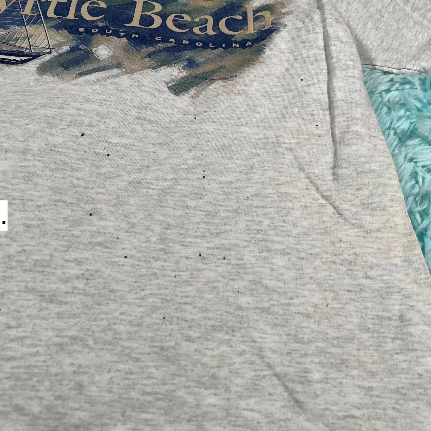 Vintage 90s Grey Myrtle Beach Graphic T Shirt - Medium