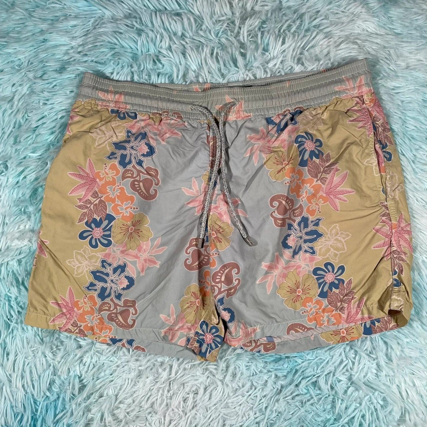 Blue Floral Vilebrequin Swim Short - Large