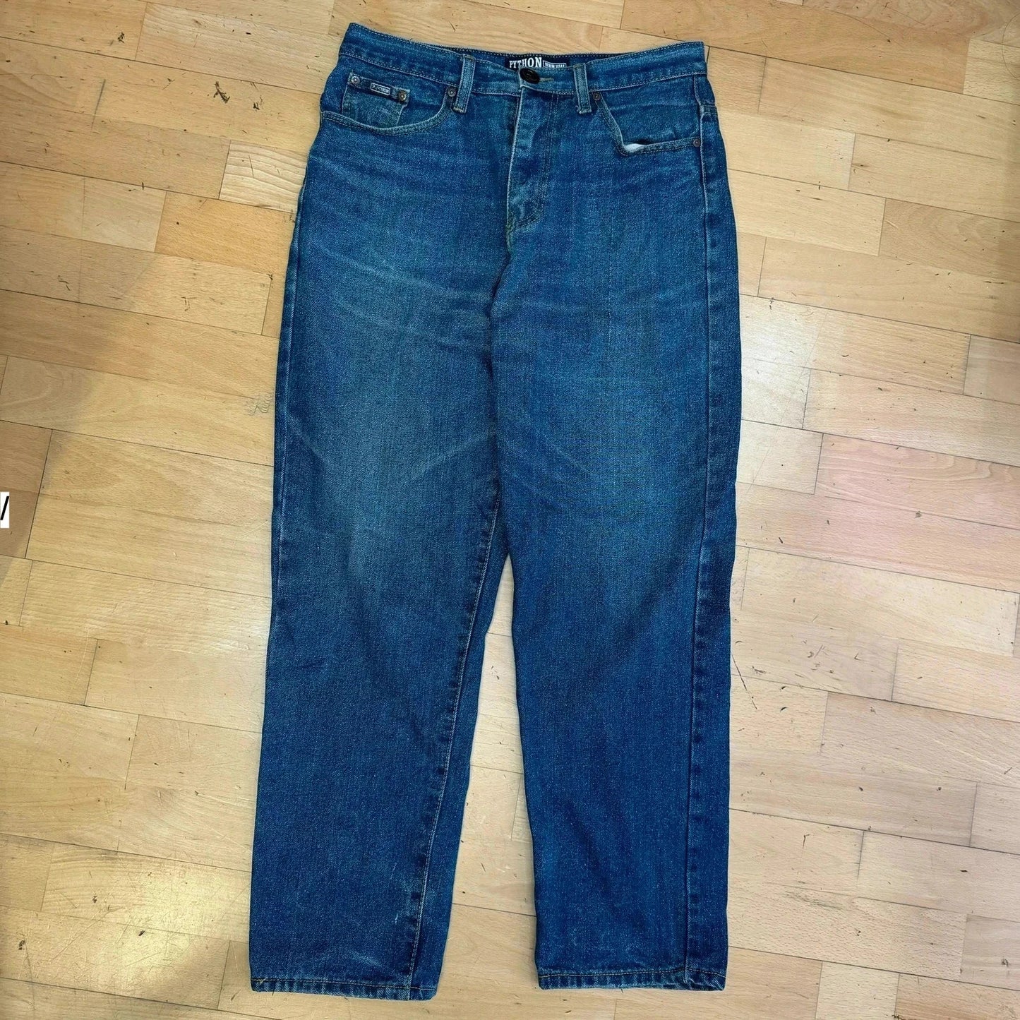 Vintage 90s Python Baggy Jeans Straight Leg - 34W 29L