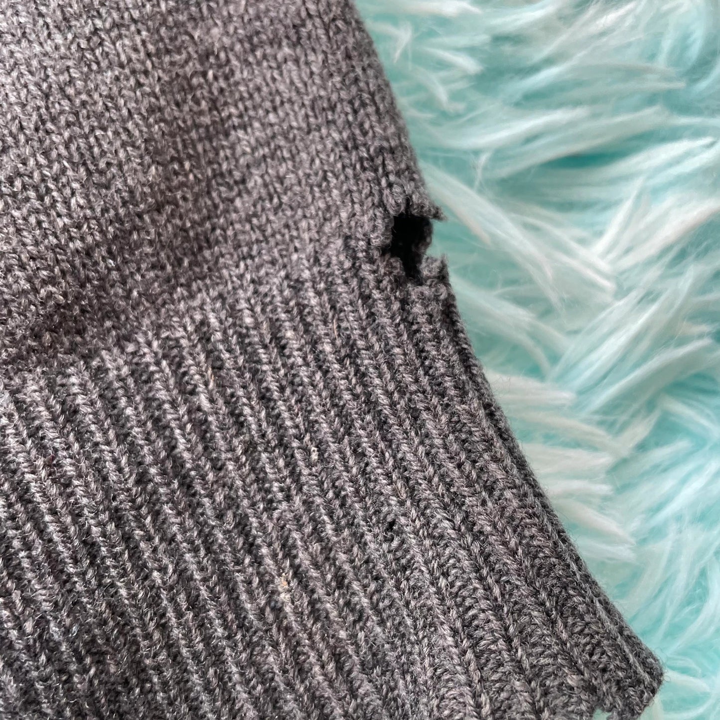 Grey Polo Ralph Lauren 1/4 Zip Jumper Wool Cashmere - Medium