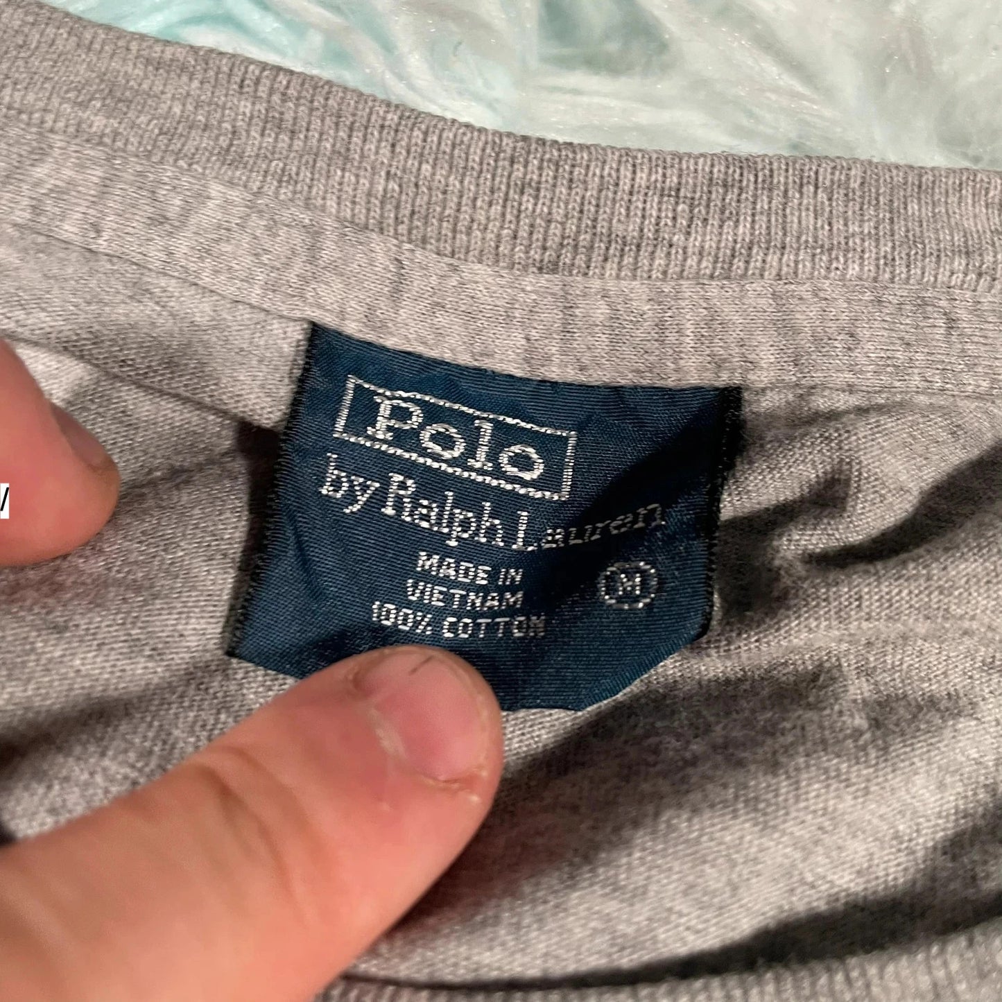 Vintage 90s Grey Polo Ralph Lauren Graphic T Shirt - Medium