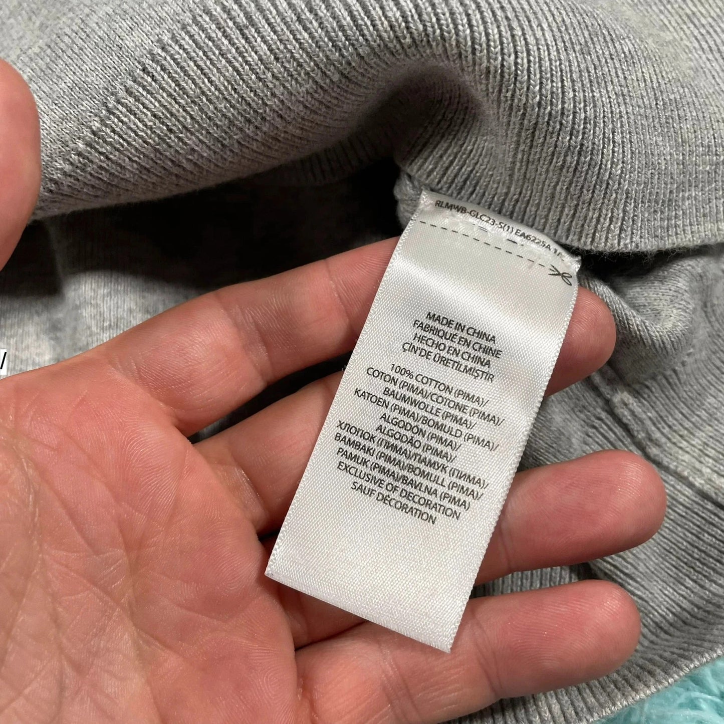 Grey Polo Ralph Lauren V Neck Jumper - XL