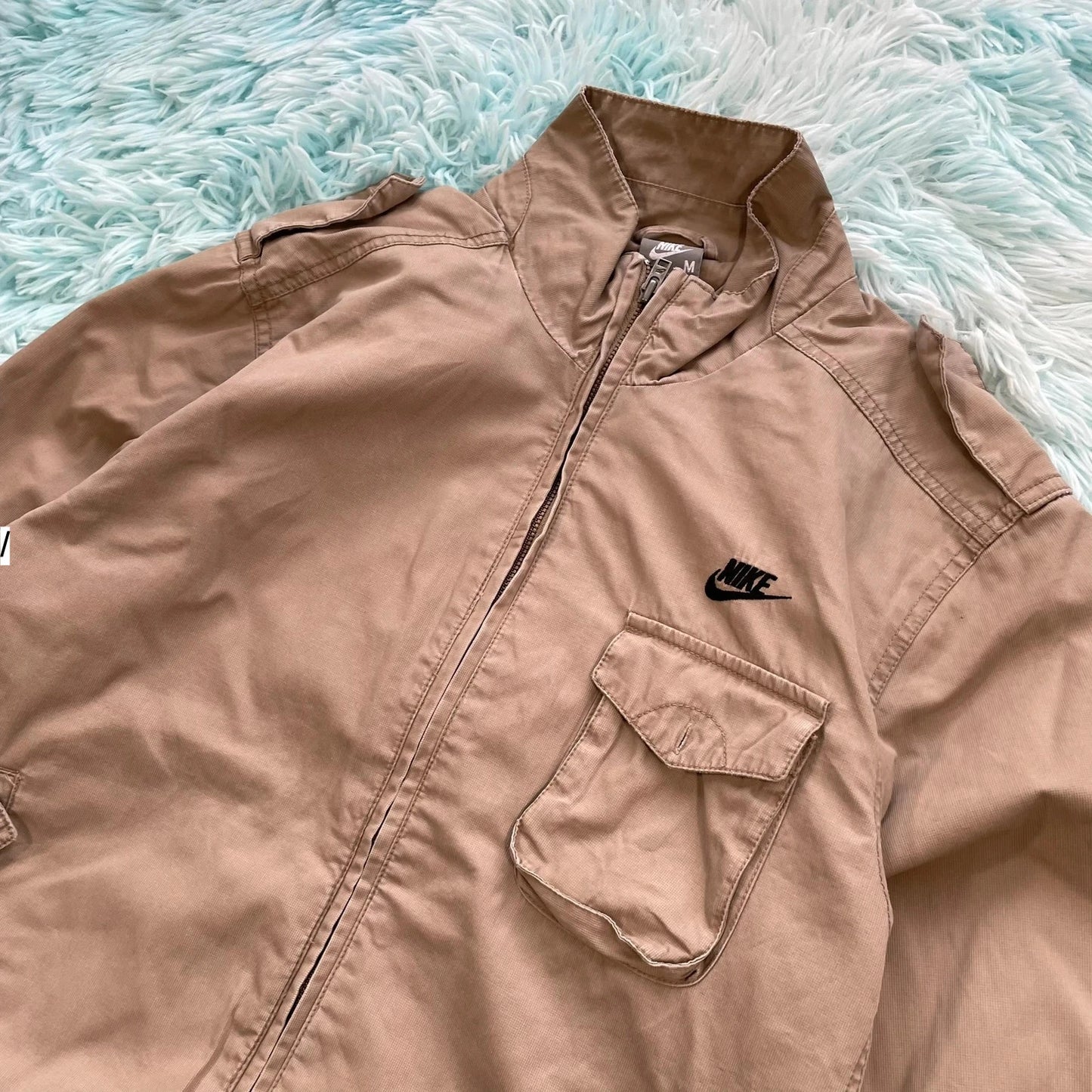 Vintage 00s Beige Nike Canvas Jacket - Medium