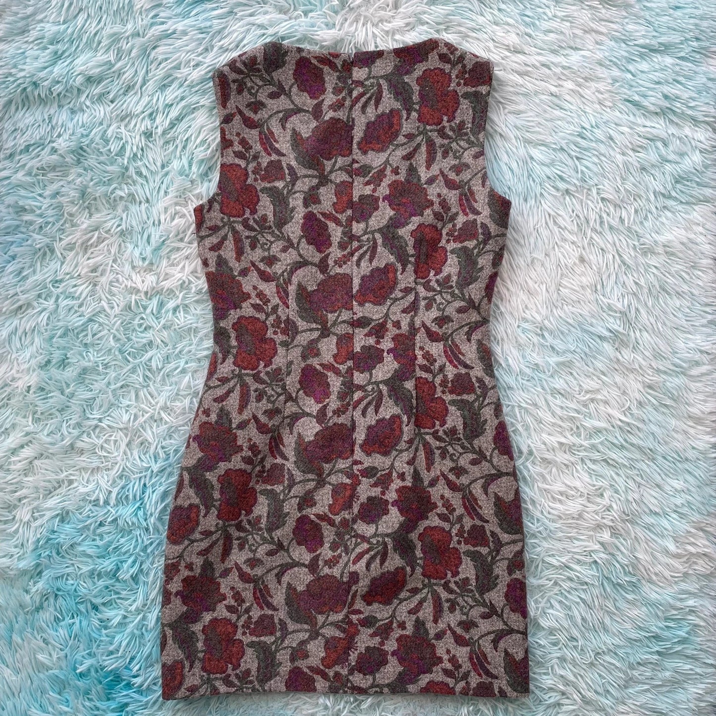 Grey Floral Hobbs Harris Tweed Dress Pencil - Size 10