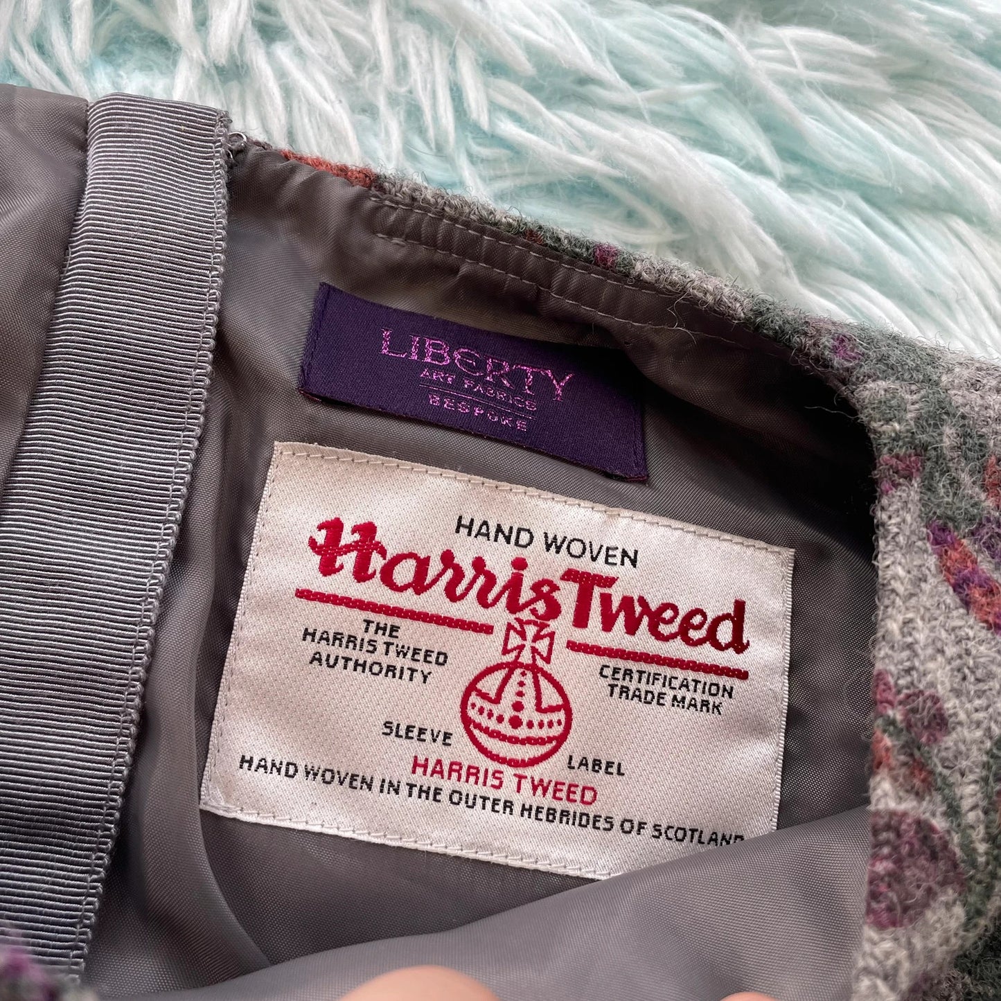 Grey Floral Hobbs Harris Tweed Dress Pencil - Size 10