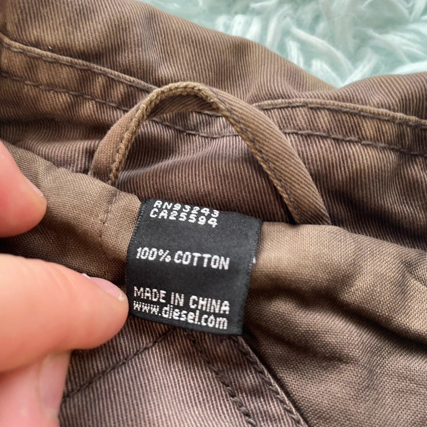 Vintage Y2K Brown Diesel Bomber Jacket - Medium
