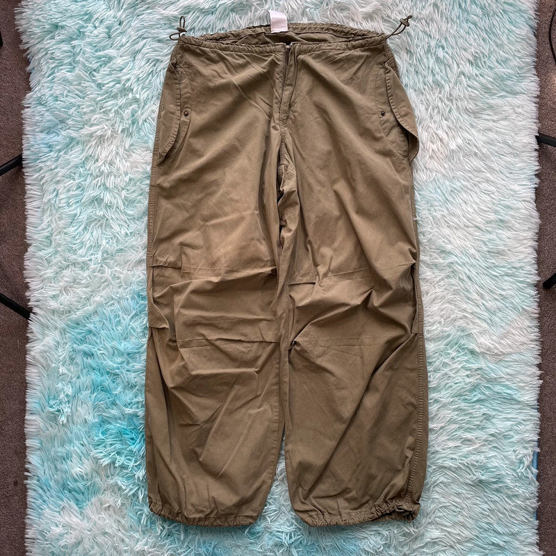 Khaki iets frans Parachute Pants Baggy - Small