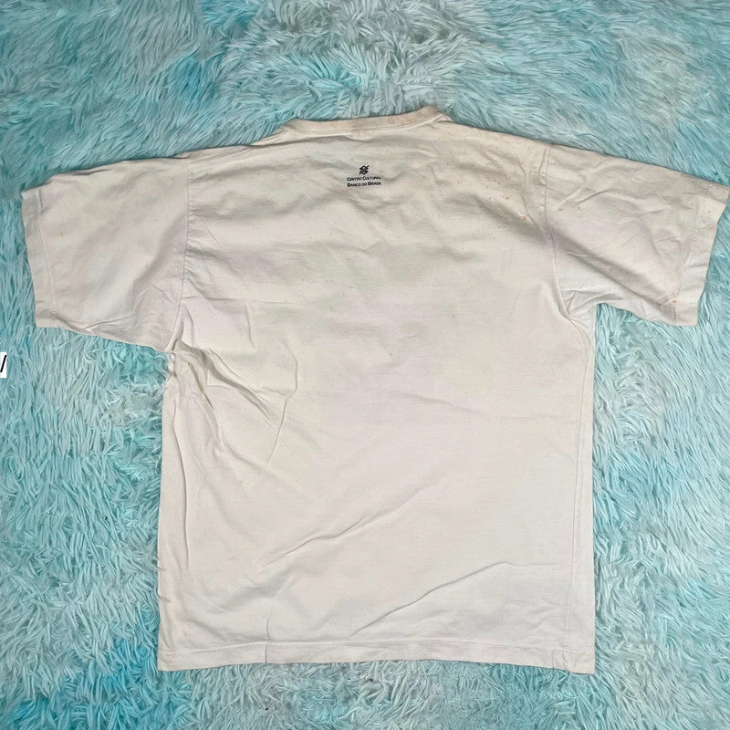 Vintage 00s White Keith Haring Graphic T Shirt - Small