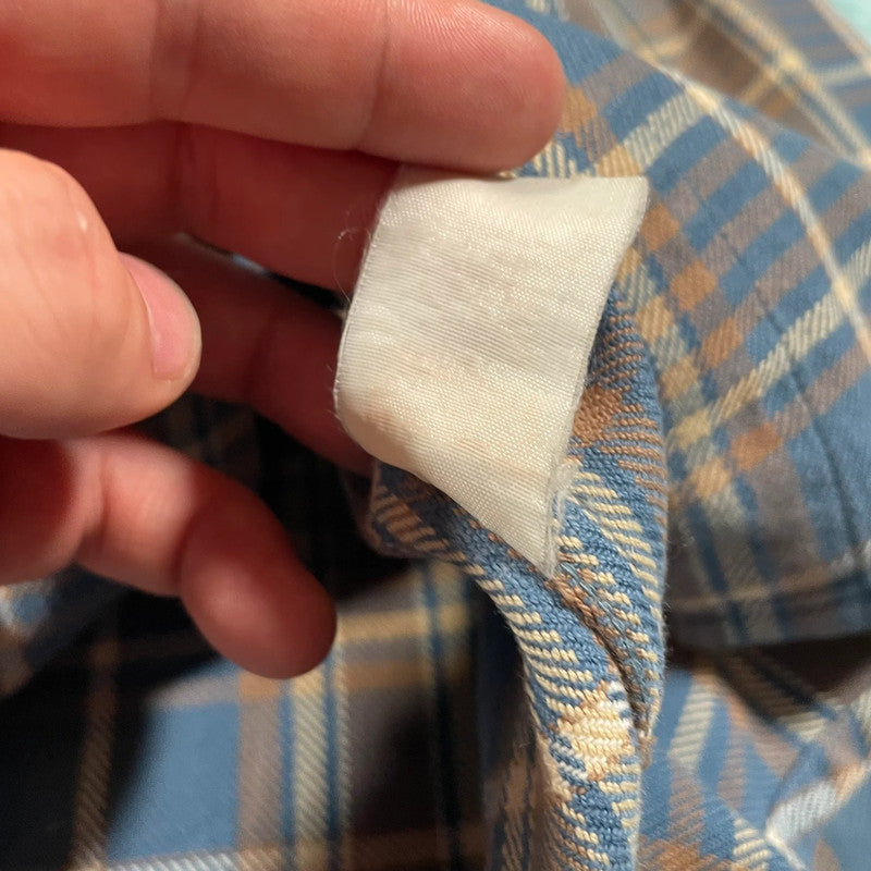 Vintage 90s Blue & Cream Levi’s Flannel Shirt - Medium