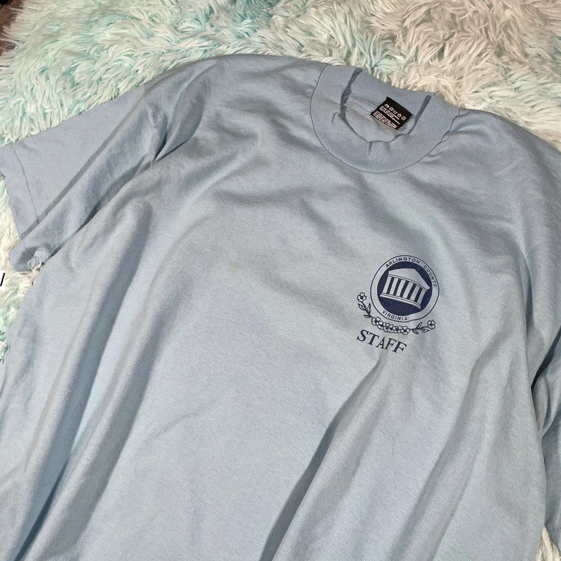 Vintage 90s Baby Blue Virginia Graphic T Shirt - XL